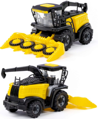 купить Комбайн "Полесье" №1 инерционный (жёлтый) (в сеточке)