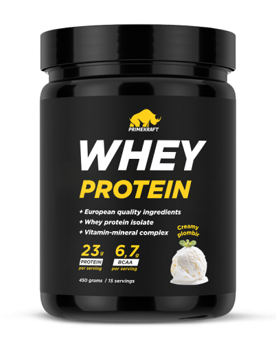 купить Сывороточный протеин WHEY Creamy Plombir (сливочный пломбир) 450 г, банка