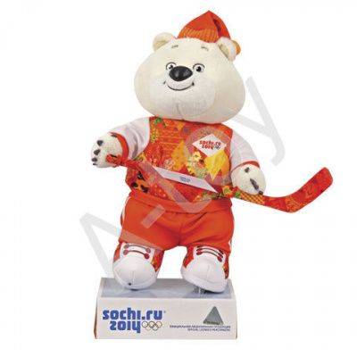 купить Белый Мишка-Хоккеист 32 см