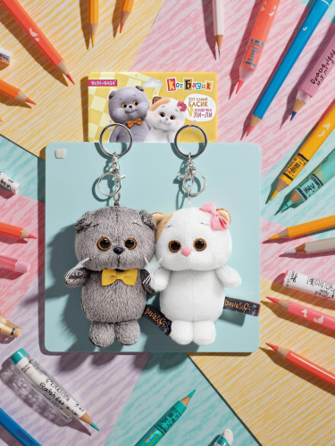 купить Мягкиеигрушки Budi Basa Кот Басик и Кошечка Ли-Ли "Щечка к щечке" с магнитами