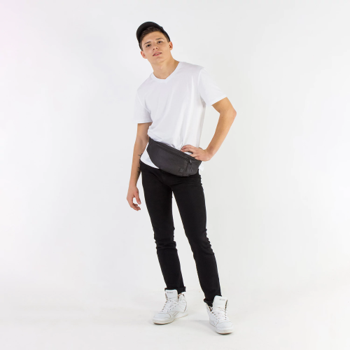 купить Сумка на пояс BRAUBERG RIO, два отделения, черная, 38х12х8см