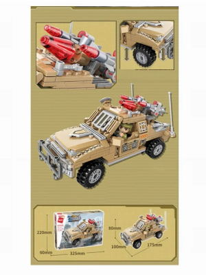 купить Конструктор Qman "Военный джип" (281 дет.)