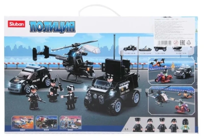 купить Конструктор Sluban Полиция Набор специальной техники 469 деталей