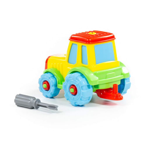 купить Полесье 77769 Конструктор-транспорт "Трактор" (20 элементов) (в пакете)