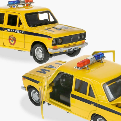 купить Машинка металлическая инерционная Технопарк ВАЗ-2101 Полиция 12 см