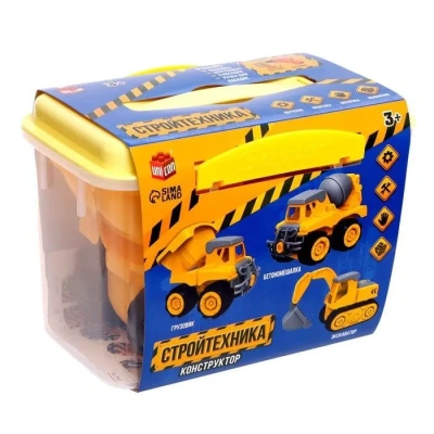 купить Конструктор Стройтехника UNICON "Грузовик", 22 элемента+ шуруповерт № SL-7587B 1770856