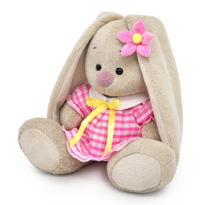 купить Мягкая игрушка Budi Basa, Зайка Ми в платье из жатой ткани (малыш)
