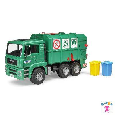 купить Мусоровоз Bruder MAN TGA (цвет зеленый)