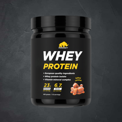 купить Сывороточный протеин WHEY «Солёная карамель» (Salted caramel), банка 450 гр