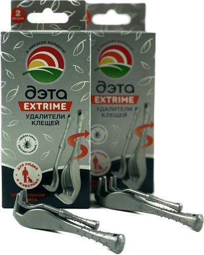 купить ДЭТА Удалитель клещей для людей и животных 2 упаковки по 2 шт