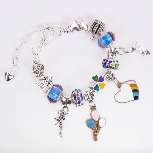 купить Набор для создания бижутерии и украшений, Аквамарин, бусины, браслеты, подвески, 66 эл. BRAUBERG