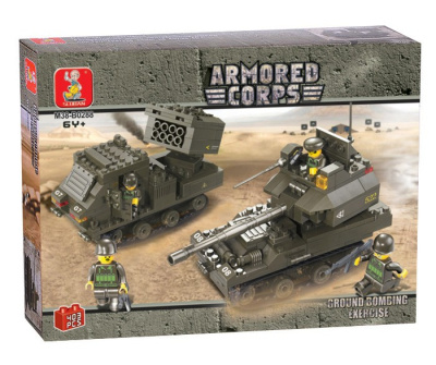 купить Sluban, Конструктор, серия Армия - Танк и Реактивная система залпового огня (403 дет.), M38-B0288