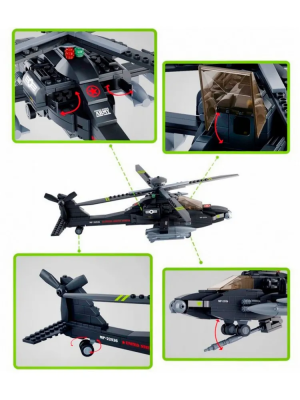 купить Конструктор Sluban вертолет с фигуркой, 293дет. 