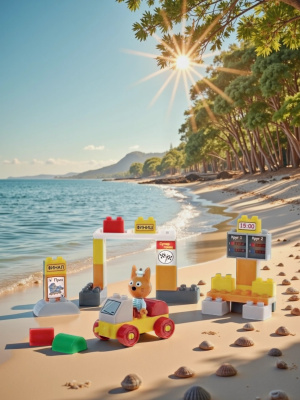 купить Конструктор Полесье "Макси" - "Три кота. Коржик на автогонках", 33 эл.