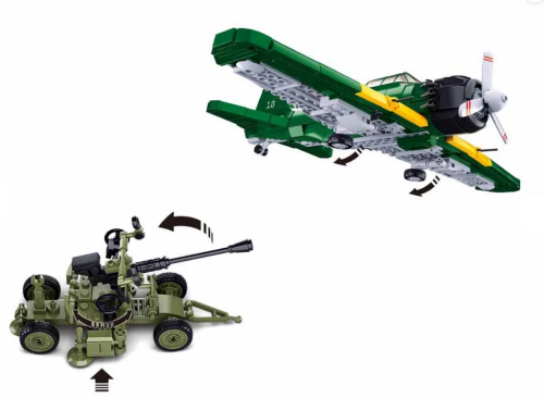 купить Японский палубный истребитель Mitsubishi A6M Zero (26 см, 560 дет)