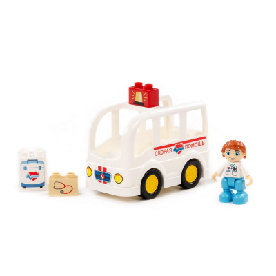 купить  Конструктор Полесье "Макси" Скорая помощь (6 элементов) 