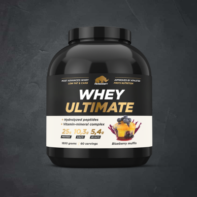 купить Протеин Prime Kraft Whey Ultimate со вкусом «Черничный маффин», банка 1800г