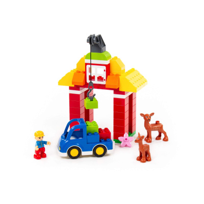 купить Конструктор Полесье "Макси" - "Весёлая ферма" (156 элементов)