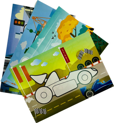 купить Каляка-Маляка, Раскраска пластилином - Биб-Биб (4 картинки, А4, в папке), РПКМ-ББА4