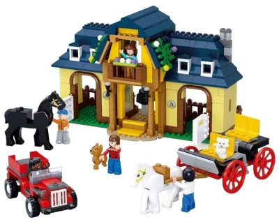 купить Конструктор Лошадиная ферма, Sluban серия Город ферма, M38-B0560