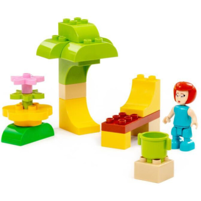 купить Конструктор Полесье, серия Макси - Простоквашино. Мама в саду (7 эл., в коробке) 23302