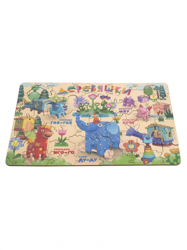 купить Деревяшки, Пазл фигурный деревянный 30x20 см, 21WPZ06