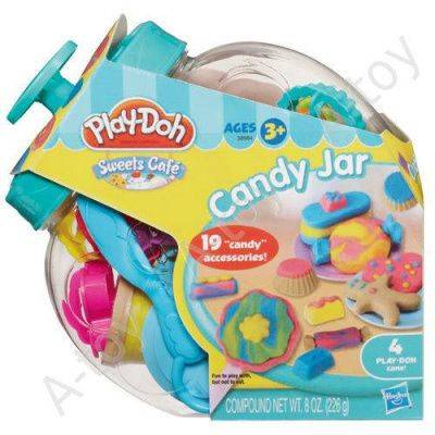 купить Play-Doh Набор пластилина "Банка со сладостями"