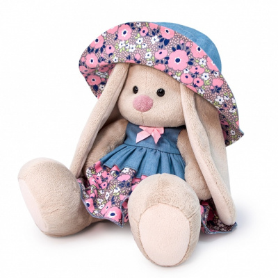 купить Budi Basa Зайка Ми в джинсовой шляпе 23 см