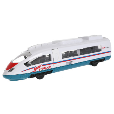 купить Технопарк, Модель пластиковая САПСАН ЭЛЕКТРОПОЕЗД (30 см, двери, свет-звук 4 кнопки), SAPSAN-30PL-BUWH