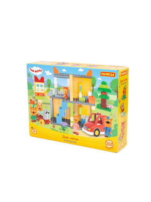 купить Конструктор Полесье "Макси" - "Три кота. Дом котов", 102 эл.