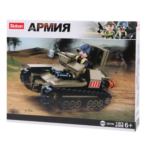 купить Sluban, Конструктор - Танкетка с фигуркой (серия WW2, 183дет), M38-B0709