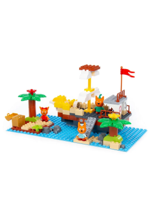 купить Конструктор Полесье "Макси" - "Три кота. В поисках сокровищ", 112 эл.