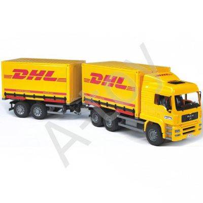 купить Bruder Фургон MAN DHL с прицепом-фургоном