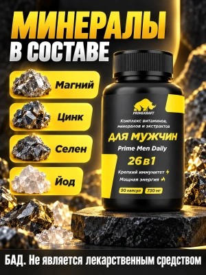 купить Витамины для мужчин Prime Kraft Prime Men Daily complex (90 капсул)