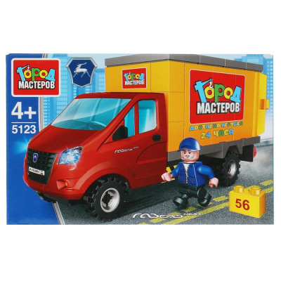 купить Город мастеров, Конструктор - Газель: кунг, 56 дет., 5123-KK