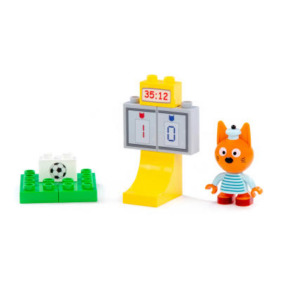 купить Конструктор Полесье серия Макси - Три кота. Коржик на стадионе (8 эл., в коробке) 63776