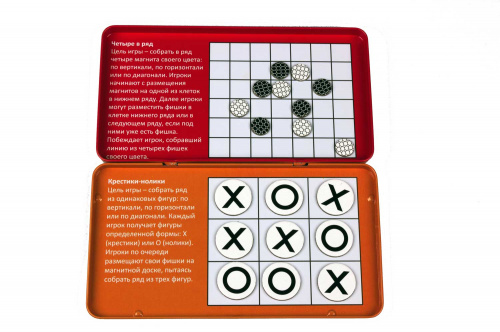 купить Магнитная настольная игра "Крестики нолики + Четыре в ряд"