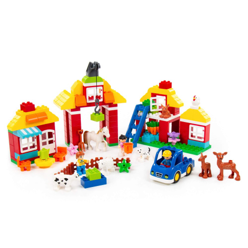 купить Конструктор Полесье "Макси" - "Весёлая ферма" (156 элементов)
