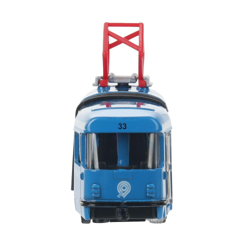 купить Модель Технопарк металл трамвай с гармошкой, 19 см