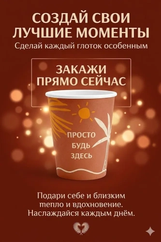 купить Бумажный стакан Наши моменты 250 мл - 25 шт
