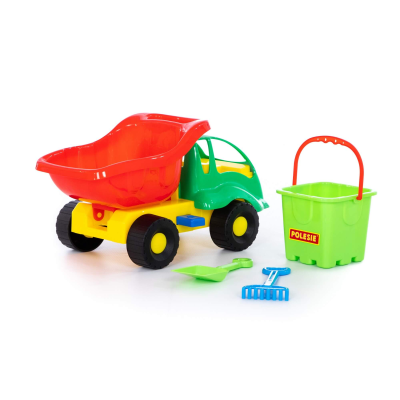 купить Набор №56: "Муравей", автомобиль-самосвал, ведро-крепость, лопатка малая №3, грабельки  малые №3