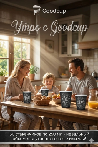 купить Бумажный стакан "Мел" 250 мл 50 шт.