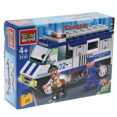 купить Город мастеров, Конструктор Побег из полицейской машины (68 деталей), 3141-CY