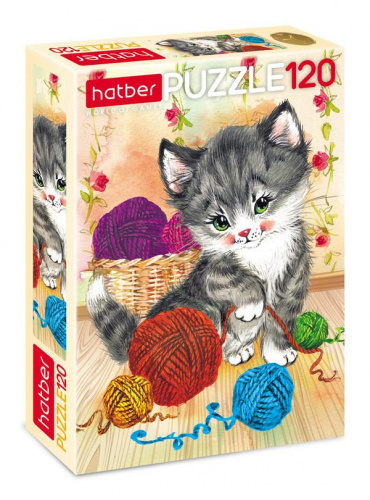 купить Пазл Hatber 120 элементов - Котёнок (А5 формат)