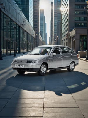 купить Машинка металлическая инерционная Технопарк ваз-2112 12 см,  серебряная