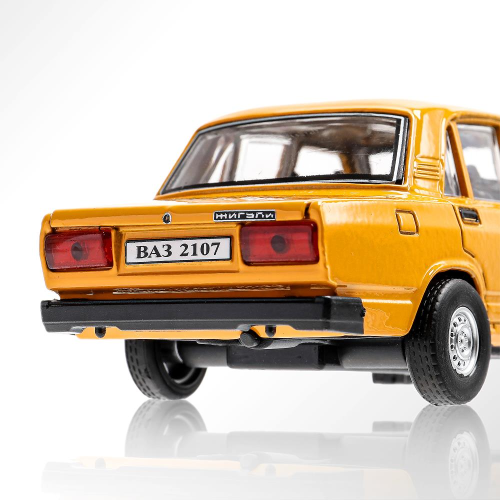 купить Машинка металлическая инерционная Технопарк ваз-2107, 12 см, желтая