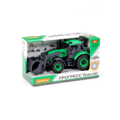 купить Погрузчик "Прогресс" сельскохозяйственный инерционный (зелёный) (в лотке)