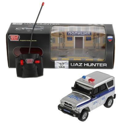 купить Технопарк, Полицейская Машинка на радиоуправлении - УАЗ Hunter, 18см, HUNTER-18L-POL-GY