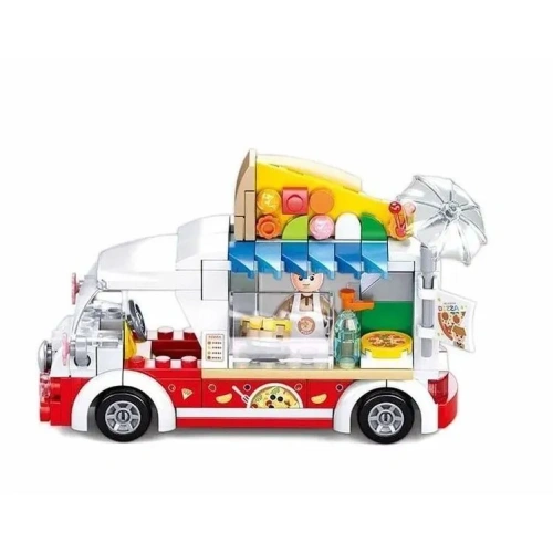 купить Конструктор Sluban Розовая мечта "Фургончик с пицей" (156 дет.)M38-B0993D