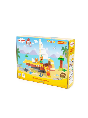 купить Конструктор Полесье "Макси" - "Три кота. Пиратский корабль", 103 эл.